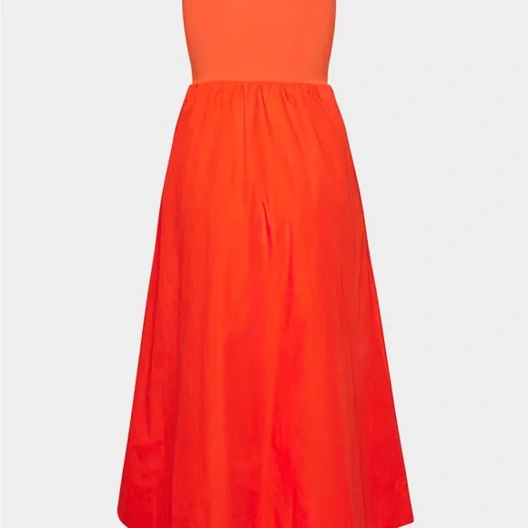 BNWT Aritzia Babaton Fluid Poplin Dress in Poppy red XXS - Picture 4 of 9
